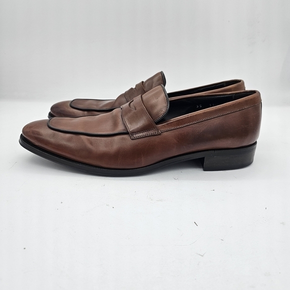 To Boot New York Adam Derrick Portofino Mens Brown Leather Penny Loafer Sz 11.5 - Picture 3 of 14